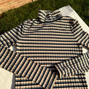 Madewell Striped Ribbed Turtleneck